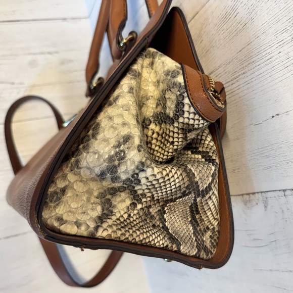 Charming Charlie Faux Brown Handbag - Picture 4 of 12